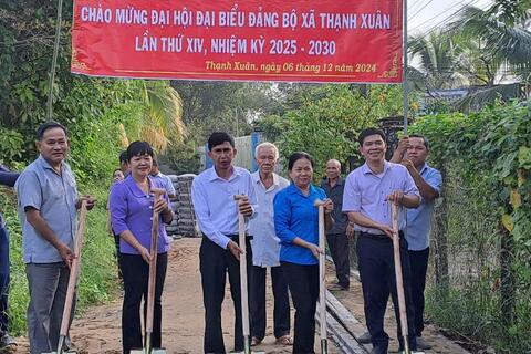 LỄ KHỞI CÔNG CÔNG TRÌNH LỘ GIAO THÔNG NÔNG THÔN ẤP XẺO CAO